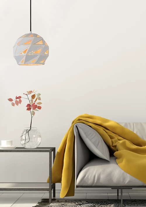 Lucide MALUNGA - Hanglamp - Ø 25 cm - 1xE27 - Wit - sfeer 1